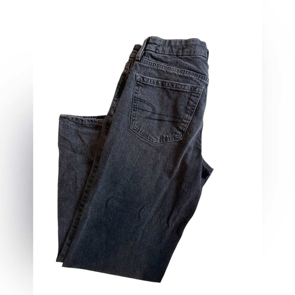 American Eagle Outfitters Women's Black Curvy Straight Leg Jeans Size 6